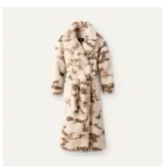 Cozy Cream And Brown Faux Fur Coat